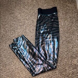 Metallic Zebra Leggings